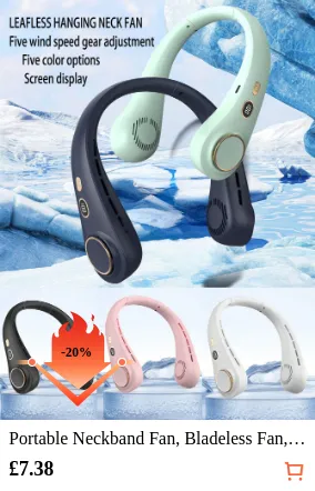 Portable Neckband Fan Bladeless...