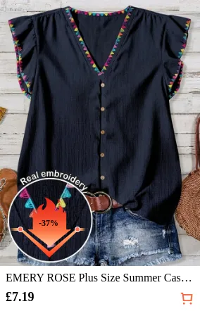 EMERY ROSE Plus Size Summer Casual...