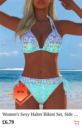 Women s Sexy Halter Bikini Set...