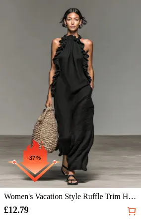 Women s Vacation Style Ruffle Trim...