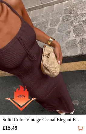 Solid Color Vintage Casual Elegant...