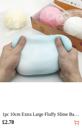 1pc 10cm Extra Large Fluffy Slime Ball Stress Relief Jumbo Squishy Toy, Slow Rebound Squeeze Toy, Perfect Gift For Birthday, Easter, Surprise