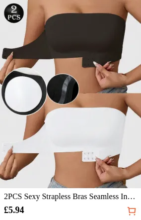2PCS Sexy Strapless Bras Seamless...