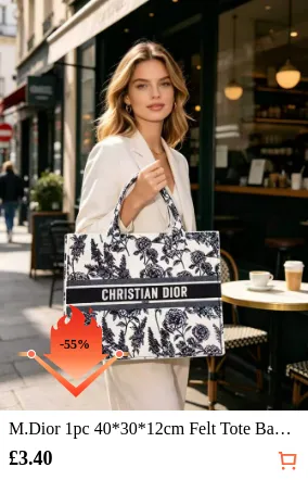 M.Dior 1pc 40*30*12cm Felt Tote...