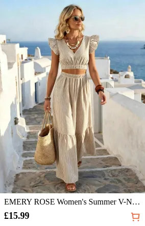 EMERY ROSE Women s Summer V-Neck...