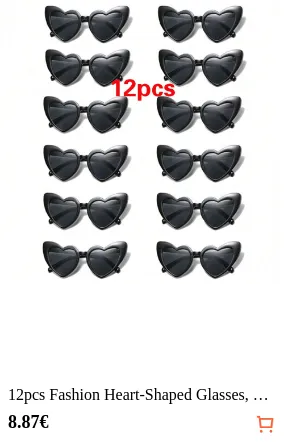 12pcs Fashion Heart-Shaped Glasses...