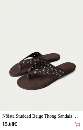 Nöista Studded Beige Thong Sandals...