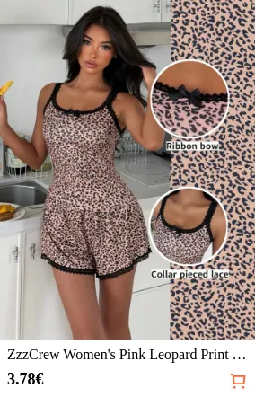 ZzzCrew Women s Pink Leopard Print...