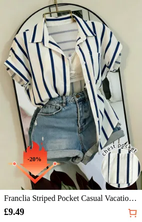 Franclia Striped Pocket Casual...