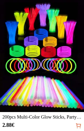200pcs Multi-Color Glow Sticks...