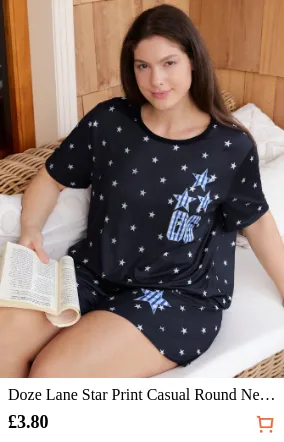Doze Lane Star Print Casual Round...