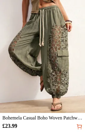 Bohemela Casual Boho Woven...