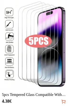 5pcs Tempered Glass Compatible...