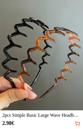 2pcs Simple Basic Large Wave...
