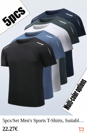 5pcs/Set Men s Sports T-Shirts...