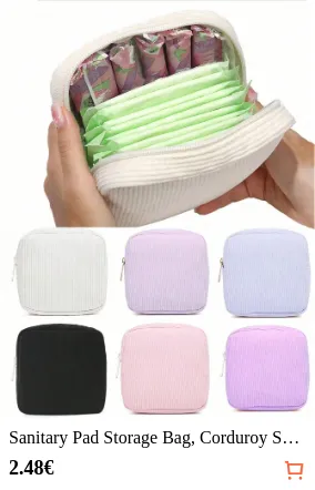 Sanitary Pad Storage Bag Corduroy...