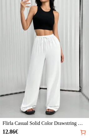 Flirla Casual Solid Color...