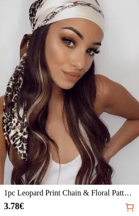 1pc Leopard Print Chain & Floral...