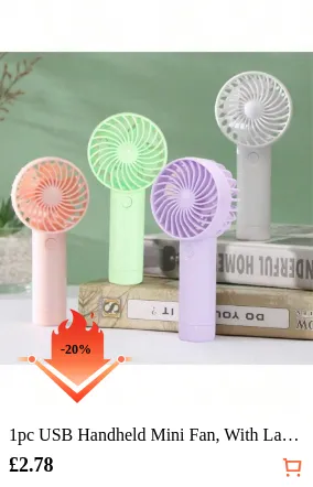 1pc USB Handheld Mini Fan With...