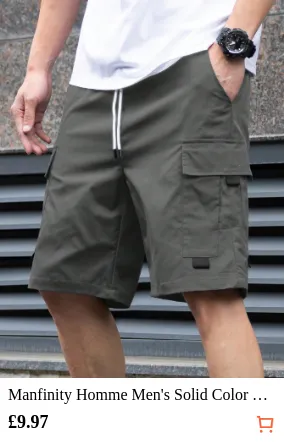 Manfinity Homme Men s Solid Color...