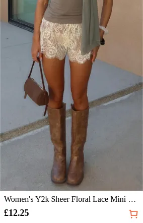 Women s Y2k Sheer Floral Lace Mini...