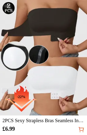 2PCS Sexy Strapless Bras Seamless...