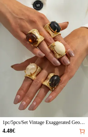 1pc/5pcs/Set Vintage Exaggerated...