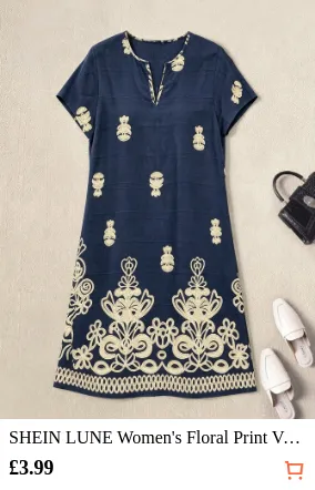 SHEIN LUNE Women s Floral Print V...