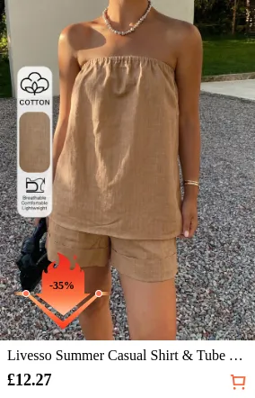Livesso Summer Casual Shirt & Tube...