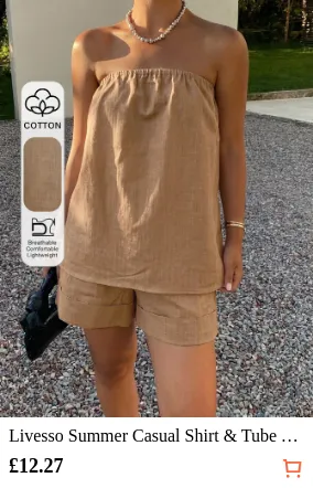 Livesso Summer Casual Shirt & Tube...