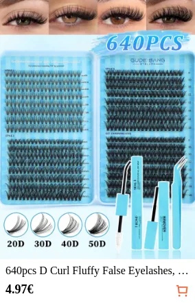 640pcs D Curl Fluffy False...