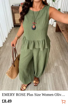 EMERY ROSE Plus Size Women Olive...