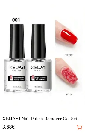 XEIJAYI Nail Polish Remover Gel Set With Bursting Nail Polish Remover, Fast-Acting Non-Damaging Nail Glue Remover, Steel Nail Pusher And Nail File