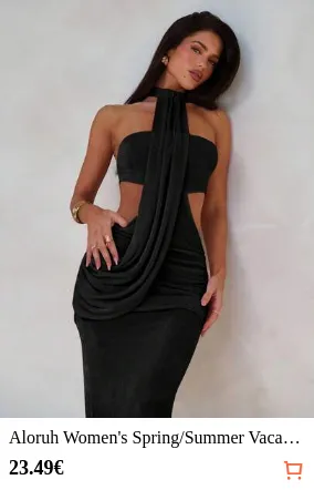 Aloruh Women's Spring/Summer Vacation Wrap Asymmetric Flowy Maxi Mermaid Bodycon Dress,Party Dresses For Women,Dresses For Women Party