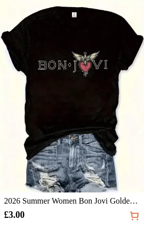 2026 Summer Women Bon Jovi Golden...