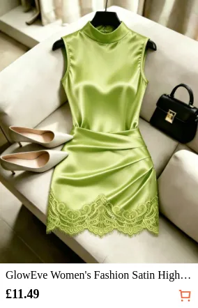 GlowEve Women s Fashion Satin High...
