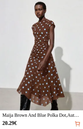 Maija Brown And Blue Polka Dot...