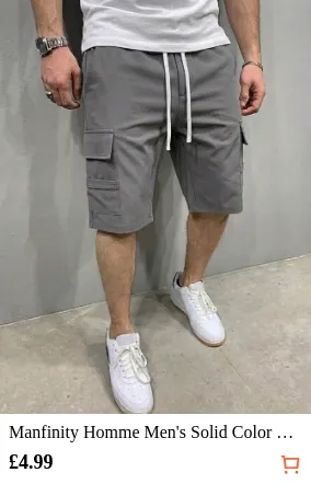 Manfinity Homme Men s Solid Color...