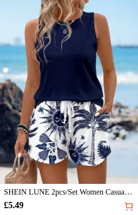 SHEIN LUNE 2pcs/Set Women Casual...