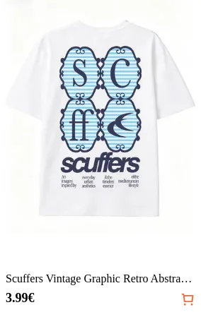 Scuffers Vintage Graphic Retro Abstract Print Oversized Casual Cotton Tee, Y2K Streetwear Summer Top, Unisex Appa