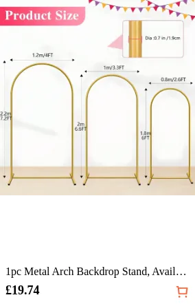 1pc Metal Arch Backdrop Stand...