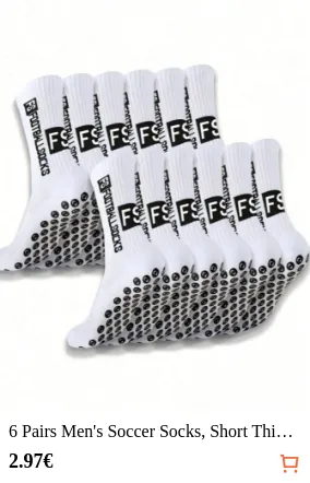 6 Pairs Men s Soccer Socks Short...