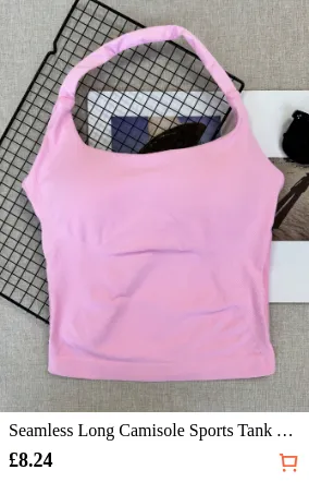 Seamless Long Camisole Sports Tank...