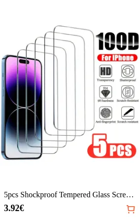 5pcs Shockproof Tempered Glass...