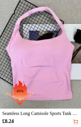Seamless Long Camisole Sports Tank...