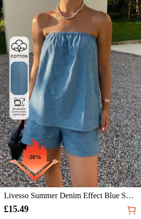Livesso Summer Denim Effect Blue...