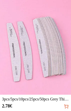 3pcs/5pcs/10pcs/25pcs/50pcs Grey Thin Wooden Nail File - 100/180/240 Grit Nail Files Double Sided Emery Board Washable Emery Boards Reusable Nail Buffers Manicure Tools For Natural Nails Acrylic Nails Home And Salon Us, Must Have