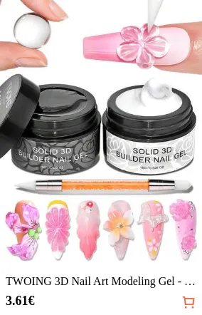 TWOING 3D Nail Art Modeling Gel - Sculpting & Molding Gel For DIY Nail Designs, Perfect For Painting, 3D Decorations & Halloween Nail Art, UV LED Curing Architectural Gel Nail Extension,Non-Sticky Hands And Multi-Purpose Nails, Best Seller