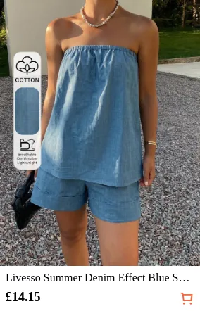 Livesso Summer Denim Effect Blue...