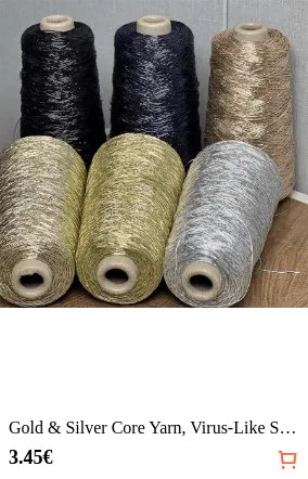 Gold & Silver Core Yarn Virus-Like...